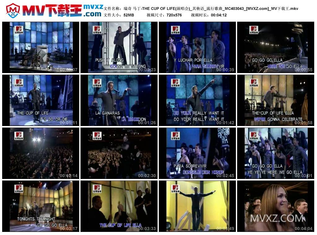 瑞奇 马丁-THE CUP OF LIFE(演唱会)_其他语_流行歌曲_MC403043